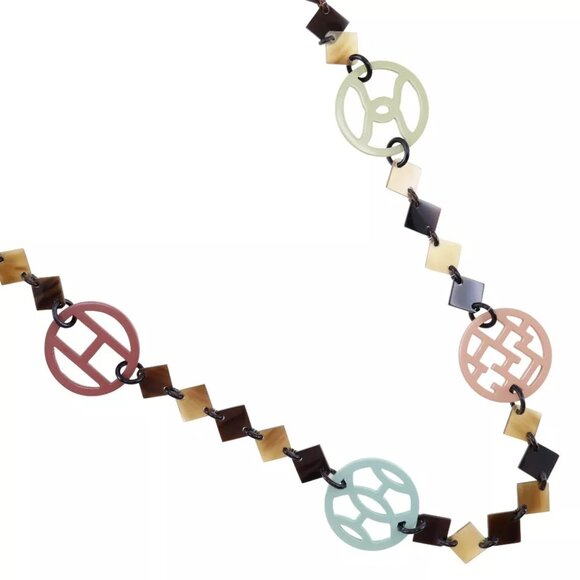 HERMES Diva Necklace Buffalo horn 40.7g Women